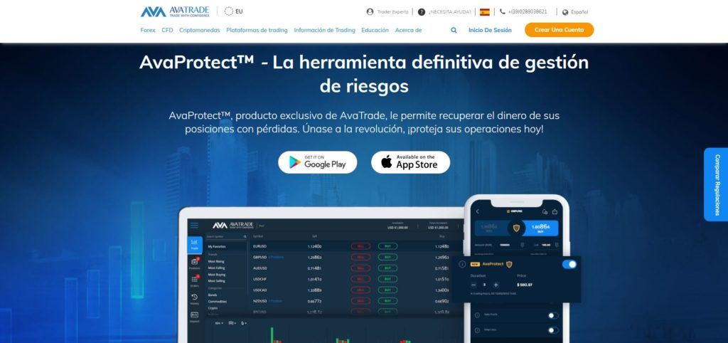 avatrade características de avaprotect