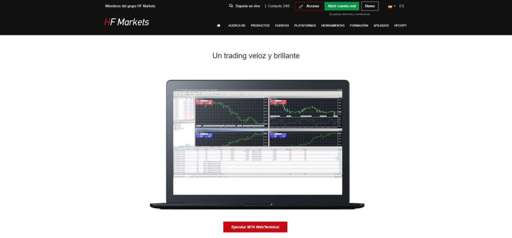 hotforex características de la plataforma mt4 webterminal