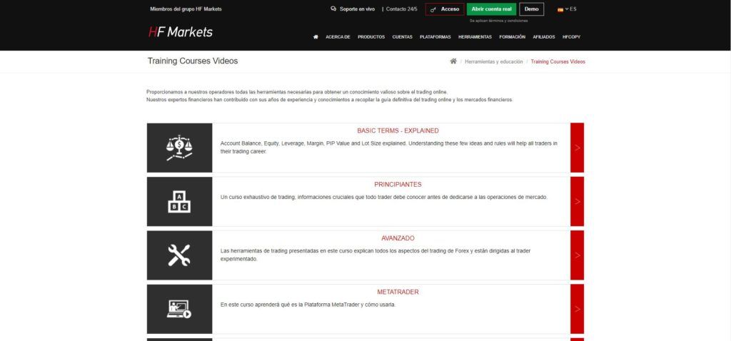 hotforex sección videos de entrenamiento