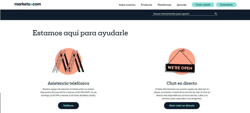 atención al cliente de markets.com