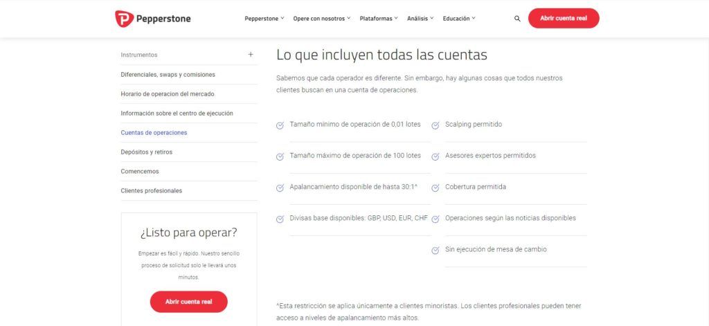 tipos de cuenta de pepperstone