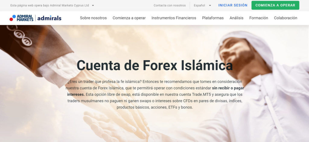 Descubre la cuenta de forex islamica de admiral markets