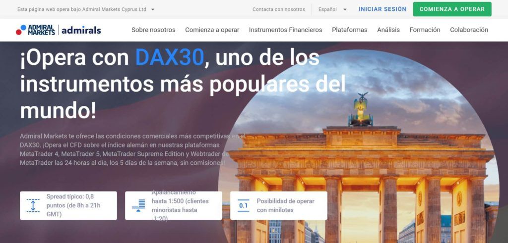 Opera con dax30 con admiral markets uno de los instrumentos mas populares del mundo