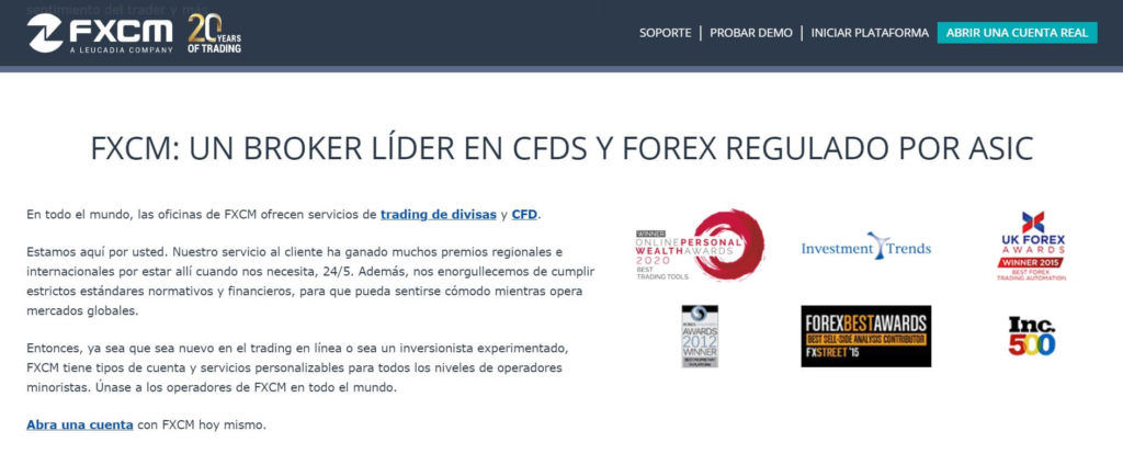 fxcm es un broker lider en cfds y forex