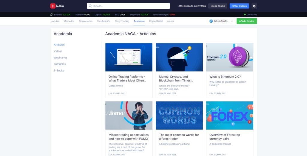 sección artìculos de naga