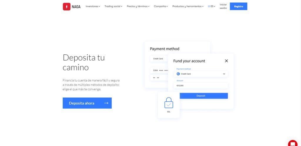 naga características de depósito