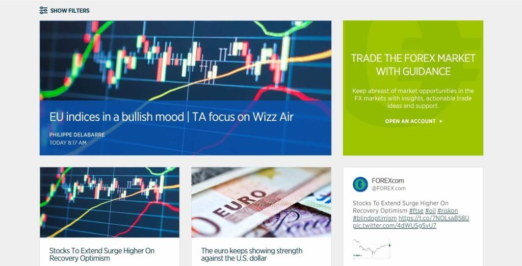 Los articulos de los mercados en forex.com