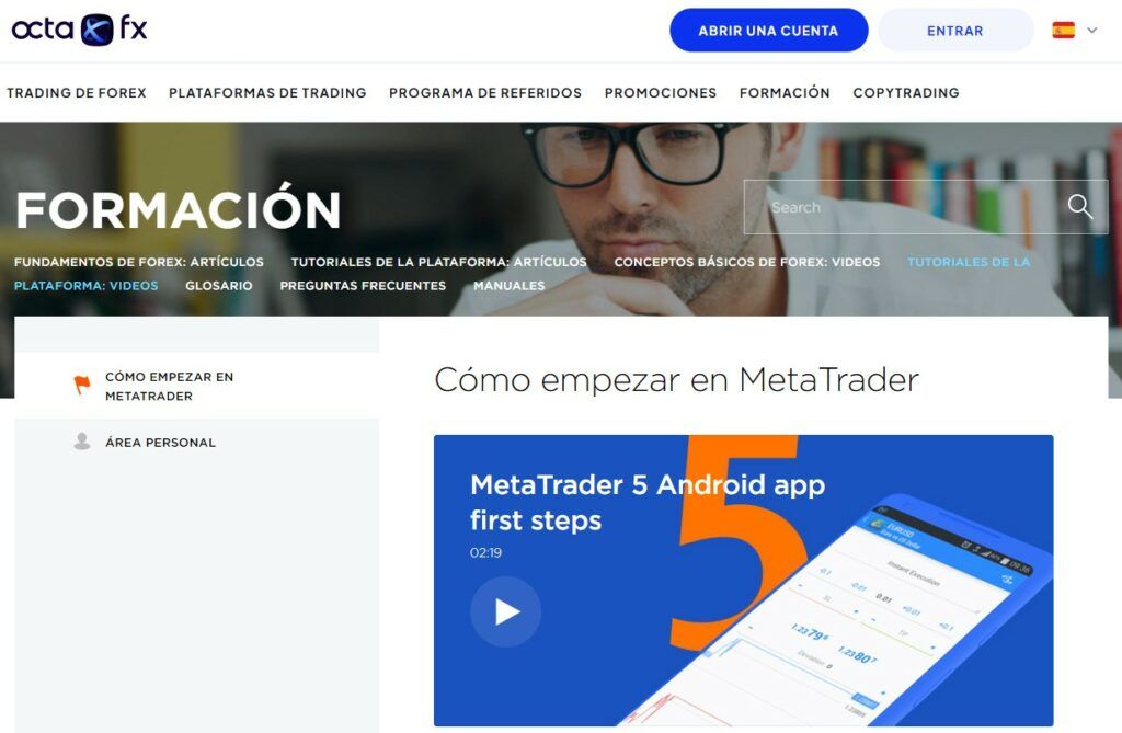 Tutoriales para empezar con OctaFX MetaTrader