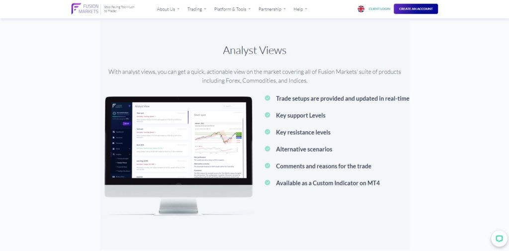 Las analisis de mercado con Fusion Markets