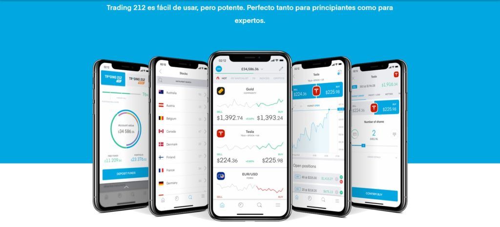 características de la aplicación de trading 212