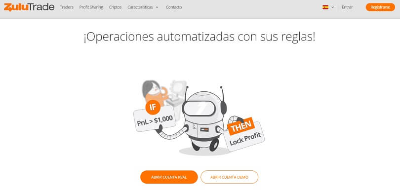 Operaciones automatizadas con sus reglas con ZuluTrade