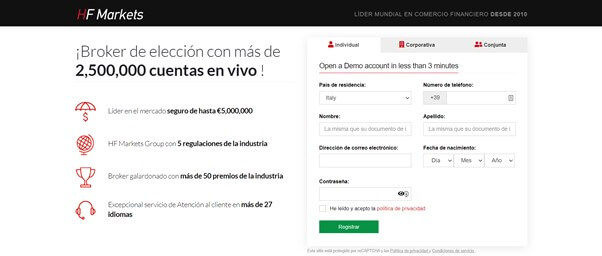 Como registrar una cuenta con HotForex