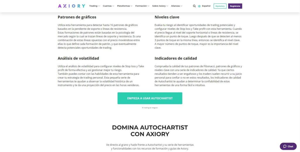 herramienta autochartist de axiory