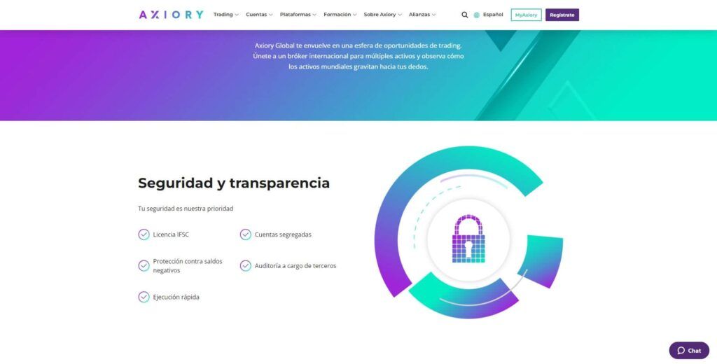 seguridad y trasparencia que proporciona axiory