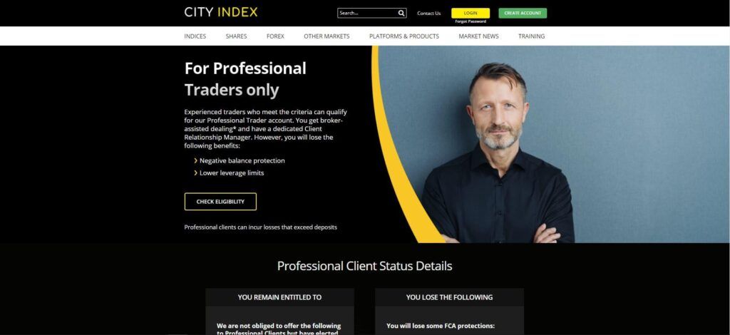 características del trader profesional de city index