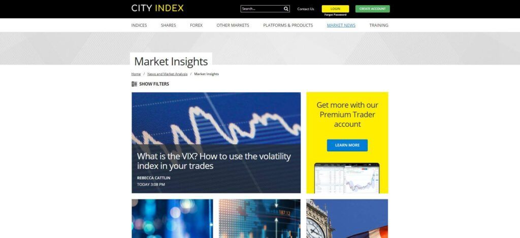 conocimientos del mercado de city index