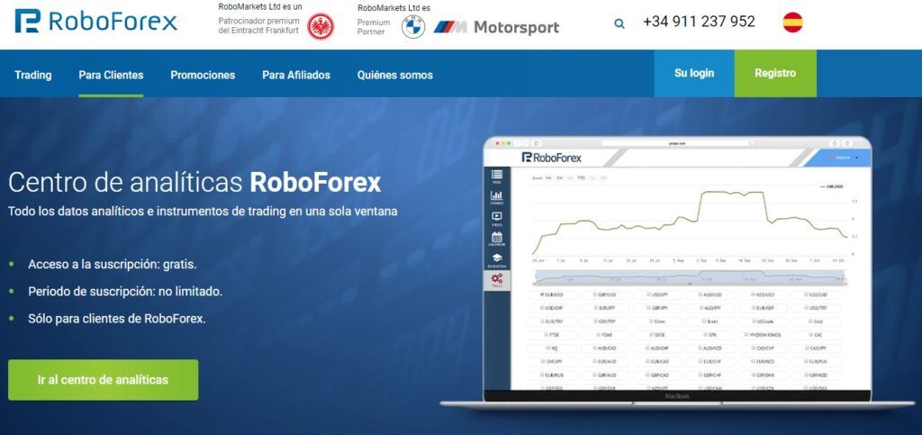 El centro de analiticas de Roboforex