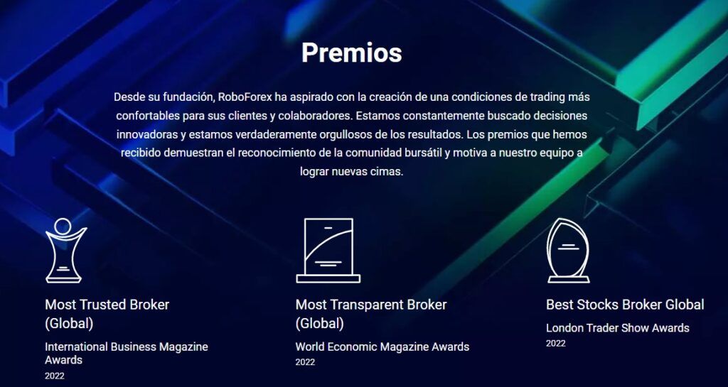 Premios recibidos por Roboforex