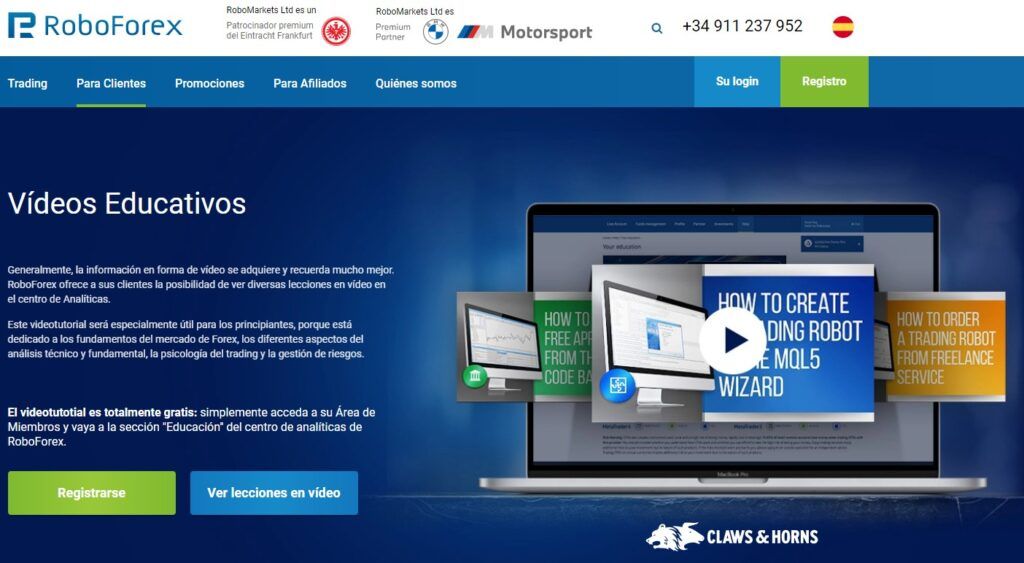 Los videos educativos de Roboforex