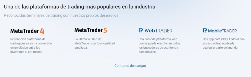 plataforma de negociación disponible con Robomarkets