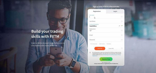 fxtm cuenta demo formulario de registro
