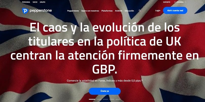 Abra su cuenta de demostración de Pepperstone desde la página de inicio