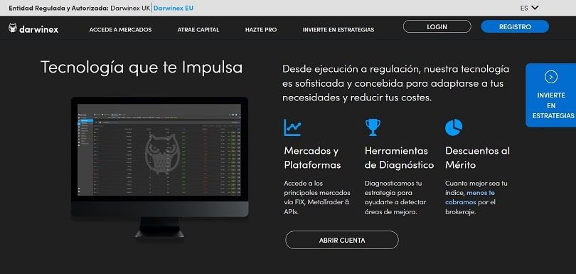 darwinex abrir cuenta botón